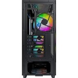 Montech X5 midi tower behuizing Zwart | 2x USB-A | 1x USB-C | Tempered Glass