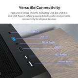 Montech X5 midi tower behuizing Zwart | 2x USB-A | 1x USB-C | Tempered Glass