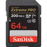 SanDisk Extreme PRO SDXC 64 GB geheugenkaart Zwart, UHS-I, Class 10, U3, V30