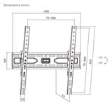 goobay TV Wall Mount TILT 32 - 75 inch (81 - 191 cm), max. 45 kg wandmontage  Zwart