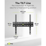 goobay TV Wall Mount TILT 32 - 75 inch (81 - 191 cm), max. 45 kg wandmontage  Zwart