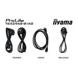 iiyama ProLite T6529AS-B1AG 64.5" 4K Ultra HD Public Display Zwart, Touch, HDMI, USB-C, Audio, LAN, WiFi 5, Android 14