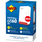 AVM FRITZ!Box 6860 5G Edition International draadloze router Rood, Mesh, 5G