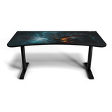 Arozzi Arena Gaming Desk - Omega Zwart/lichtblauw
