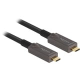 DeLOCK Actieve optische USB-C kabel Zwart, 10 meter, 4K