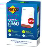 FRITZ! Box 6860 5G Edition International draadloze router Rood, Mesh, 5G