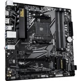 GIGABYTE B550M DS3H R2 socket AM4 moederbord Zwart/grijs, RAID, Gb-LAN, Sound, µATX