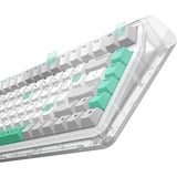 Iqunix OG80 Wormhole Wireless Mechanical Keyboard, gaming toetsenbord Grijs/groen, US lay-out, Cherry MX Red, RGB leds, 80% (TKL), Hot-swappable, PBT, 2.4GHz | Bluetooth 5.1 | USB-C
