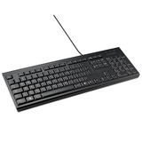 Kensington KB100 EQ Wired Full Size Keyboard, toetsenbord Zwart, EU lay-out (QWERTY), Membraan