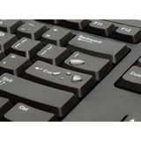 Kensington KB100 EQ Wired Full Size Keyboard, toetsenbord Zwart, EU lay-out (QWERTY), Membraan