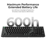 Keychron K4 Ultra 8K Wireless Custom Mechanical Keyboard Zwart, US lay-out (QWERTY), Keychron Apex Brown, 96%, RGB leds, OSA Double-shot PBT, USB-C | 2.4 GHz | Bluetooth 5.2