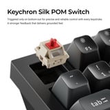 Keychron Q6 Ultra-M1 8K Wireless Custom Mechanical Keyboard Zwart, US lay-out (QWERTY), Keychron Silk POM Red, 100%, RGB, Hot swap, 8K, 2.4 GHz / Bluetooth 5.2 / USB-C