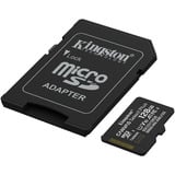 Kingston Canvas Select Plus 128 GB MicroSDXC geheugenkaart Zwart, UHS-I U1, Class 10, V10, Incl. SD Adapter