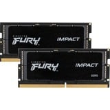 Kingston FURY 64 GB DDR5-4800 Kit laptopgeheugen Zwart, KF548S38IBK2-64, Impact, XMP