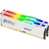Kingston FURY 64 GB DDR5-6000 Kit werkgeheugen Wit, Fury Beast RGB, XMP, EXPO