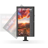 LG 27UN880-B UHD 4K Ergo IPS-monitor met USB Type-C Zwart, 2x HDMI, 1x DisplayPort, Sound