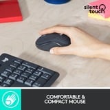 Logitech MK295 Silent Wireless Keyboard and Mouse Combo, desktopset Zwart, US lay-out