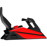 Res-Tech GT Cockpit + Carbon Seat racingsimulator Zwart/rood