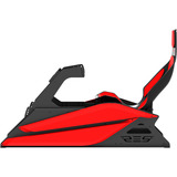 Res-Tech GT Cockpit + Carbon Seat racingsimulator Zwart/rood