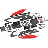 Res-Tech GT Cockpit + Carbon Seat racingsimulator Zwart/rood