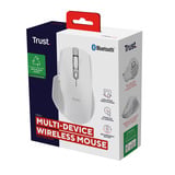 Trust Ozaa+ Draadloze Muis Zijscrollwiel Oplaadbaar  Wit, 800-3200 Dpi, 2.4GHz, 2x Bluetooth