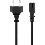 goobay Eurostekker naar C7 kabel Zwart, 3 meter