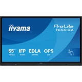 iiyama ProLite TE5513A-B1AG 54.6" 4K Ultra HD Public Display Zwart, Touch, HDMI, DisplayPort, Audio, LAN, WiFi 6, USB-C, Android 14
