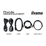 iiyama ProLite XB3294UHSCP-B1 31.5" 4K UHD gaming monitor Zwart, HDMI, DisplayPort, USB-C, LAN, Audio