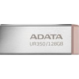 ADATA UR350 128 GB usb-stick nikkel/bruin, USB-A 3.2 Gen 1 (5 Gbit/s)