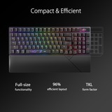 ASUS ROG Strix Scope II 96 Wireless RGB mechanisch gaming toetsenbord Zwart, US lay-out (QWERTY), ROG NX Snow, 96%, RGB leds, Hot-swappable, PBT Double-shot, Bluetooth | 2.4GHz | USB 2.0