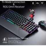 ASUS ROG Strix Scope II 96 Wireless RGB mechanisch gaming toetsenbord Zwart, US lay-out (QWERTY), ROG NX Snow, 96%, RGB leds, Hot-swappable, PBT Double-shot, Bluetooth | 2.4GHz | USB 2.0