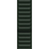 Apple Leather Link-bandje - Sequoia-groen (45 mm) - M/L horlogeband Donkergroen