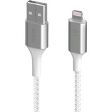Belkin Boost Charge Lightning/ USB-A kabel met slimme led, 1,2 meter Wit, CAA007bt04WH
