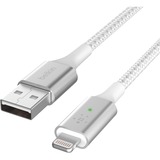 Belkin Boost Charge Lightning/ USB-A kabel met slimme led, 1,2 meter Wit, CAA007bt04WH