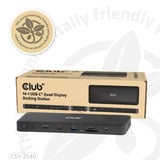 Club 3D 14-1 USB-C Quad Display Dockingstation Zwart