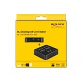 DeLOCK M.2 Docking Station for 2 x M.2 NVMe PCIe SSD with Clone function Zwart
