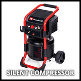 EINHELL TE-AC 240/24 Silent Compressor Zwart/rood, 24 liter