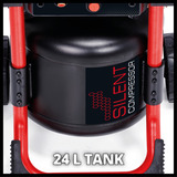 EINHELL TE-AC 240/24 Silent Compressor Zwart/rood, 24 liter