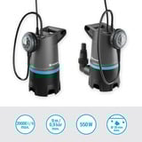 GARDENA 2-in-1 vuilwater dompelpomp 20000 BASIC dompel- en drukpompen Grijs/zwart, 550 Watt, 20.000 l/u, met vlotterschakelaar