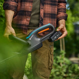 GARDENA Accuheggenschaar EasyCut 55/18V set Grijs/turquoise, 14735-20, accu en oplader inbegrepen