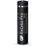 GP Batteries AAA batterij Oplaadbaar NiMH 800 mAh ReCyko Pro 1,2V 4 stuks oplaadbare batterij Zwart