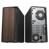 HP OmniDesk Desktop AI M03-0031nd PC (D13SFEA) pc-systeem Zwart/houtkleur | Ultra 7 265 | Intel Graphics | 16 GB | 1 TB SSD