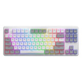 Hator Rockfall 3 TKL Wireless RGB mechanisch gaming toetsenbord Wit, US lay-out (QWERTY), HATOR Aurum Orange, 80% (TKL)	, RGB, PBT keycaps, Hotswap, 2.4 GHz / Bluetooth / USB-C