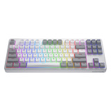 Hator Rockfall 3 TKL Wireless RGB mechanisch gaming toetsenbord Wit, US lay-out (QWERTY), HATOR Aurum Orange, 80% (TKL)	, RGB, PBT keycaps, Hotswap, 2.4 GHz / Bluetooth / USB-C