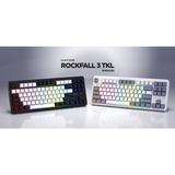 Hator Rockfall 3 TKL Wireless RGB mechanisch gaming toetsenbord Wit, US lay-out (QWERTY), HATOR Aurum Orange, 80% (TKL)	, RGB, PBT keycaps, Hotswap, 2.4 GHz / Bluetooth / USB-C