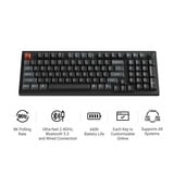 Keychron V5 Ultra 8K Wireless Custom Mechanical Keyboard Zwart, US lay-out (QWERTY), Keychron Silk POM Brown, 96%, RGB, Hot swap, 2.4 GHz | Bluetooth 5.3 | USB-C