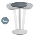 Leitz Ergo Wiebelkruk met Gasveer (57 - 82 cm) stoel Grijs