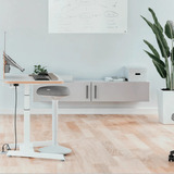 Leitz Ergo Wiebelkruk met Gasveer (57 - 82 cm) stoel Grijs