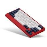 Leopold FC650MDSR/EWBPD(R), gaming toetsenbord Rood/wit, US lay-out, Cherry MX Red