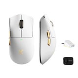 MCHOSE K7 Ultra Lightweight Wireless Gaming Mouse Wit/goud, RGB, USB / 2.4 GHz, 42.000 DPI